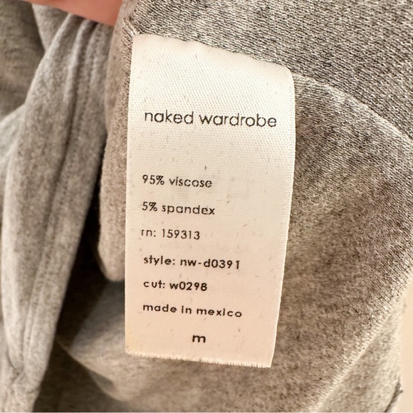 Naked Wardrobe The NW Mini T Dress Gray sz Medium - Picture 10 of 10
